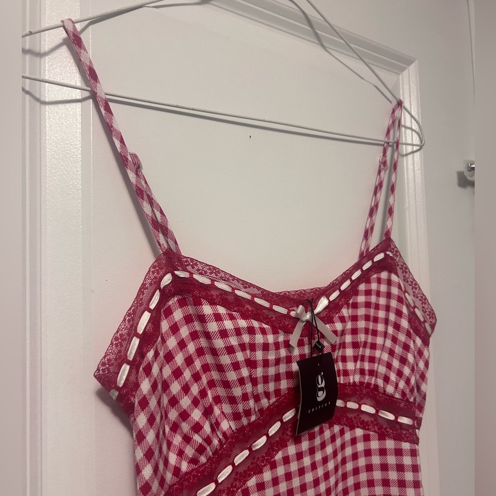 G by GARAGE checkered slip dress XS